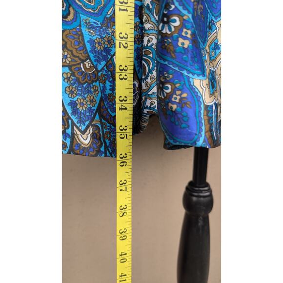 💜Blue Peacock Balloon Hem Dress - Picture 6 of 7